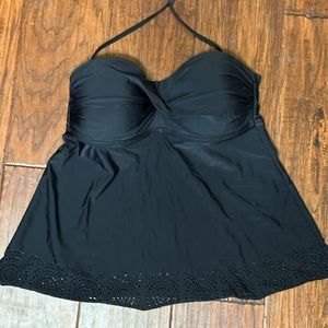 Merona (Target) Tankini Black Swim Top Only. XL.